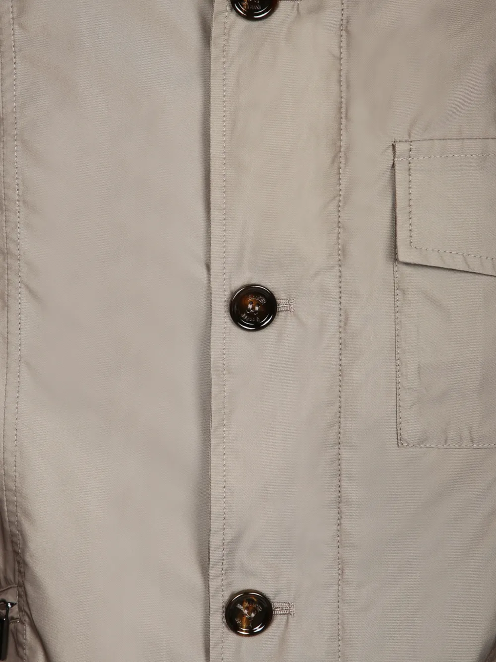 Moorer Jas met knoopsluiting en zak-detail Beige