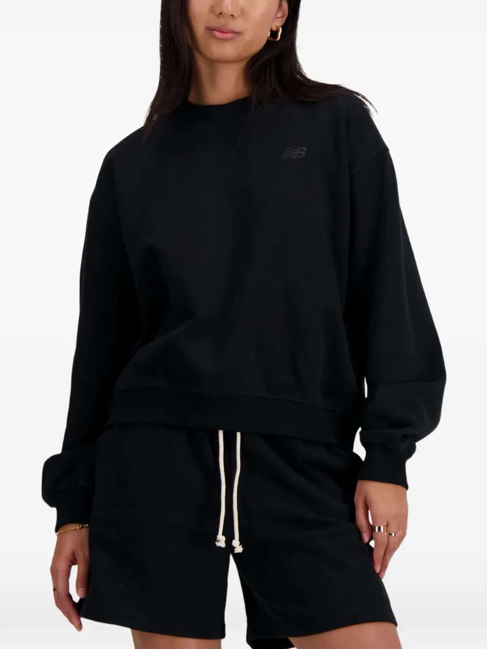 New Balance Athletics French Terry trui Zwart