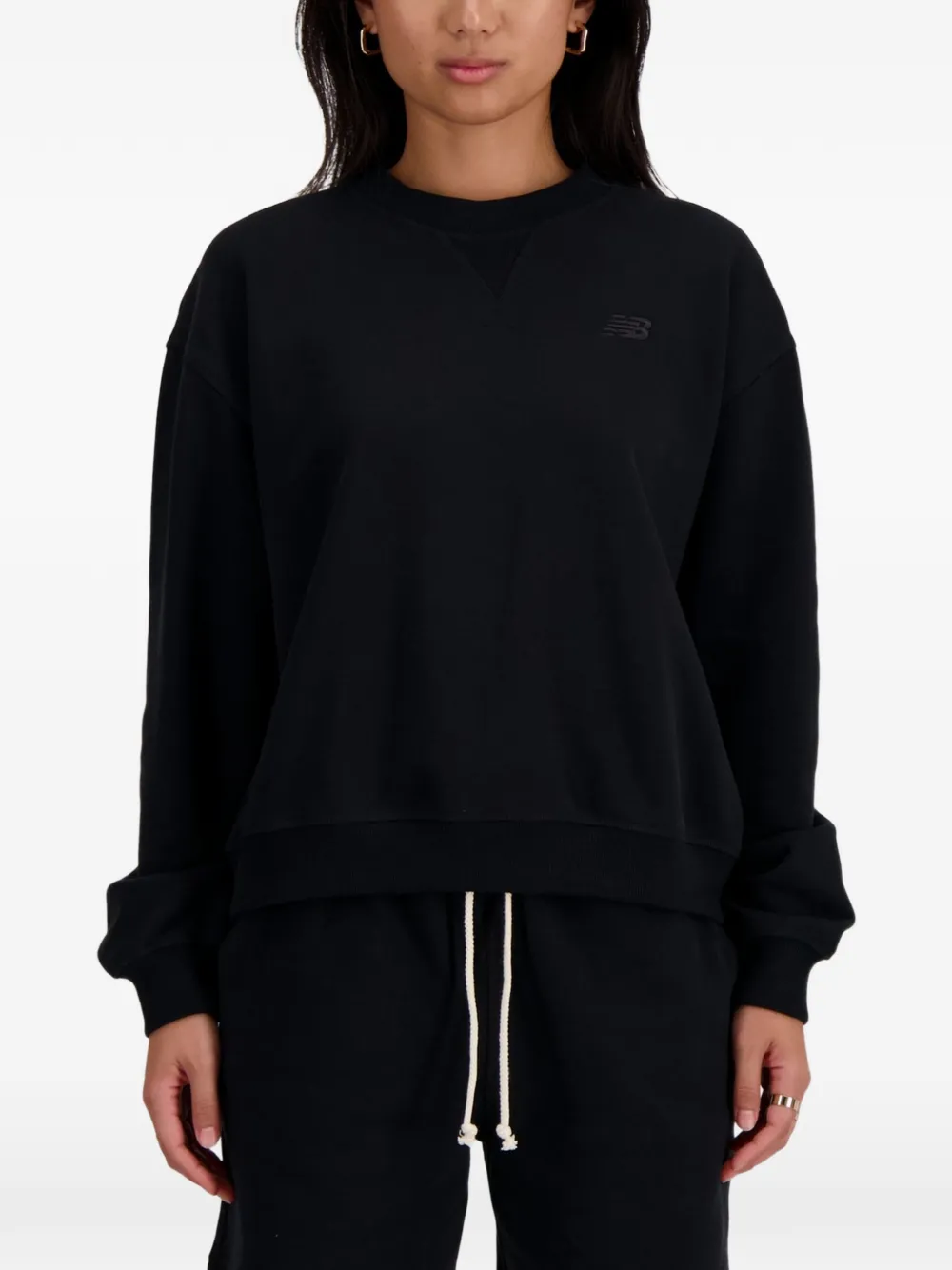 New Balance Athletics French Terry trui Zwart
