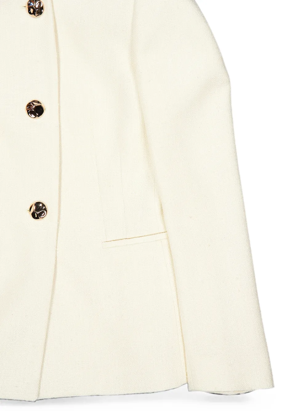 Gabriela Hearst Daelan Single-breasted Jacket in Neutrals, view 4
