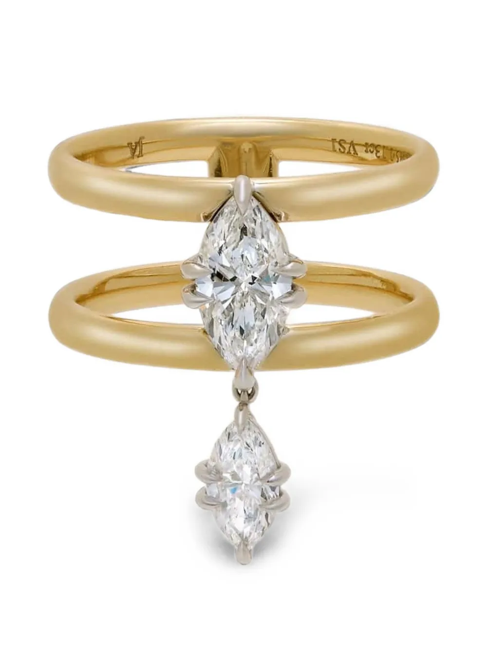 Jewels Aficionado Anello con diamanti taglio marquise - Oro