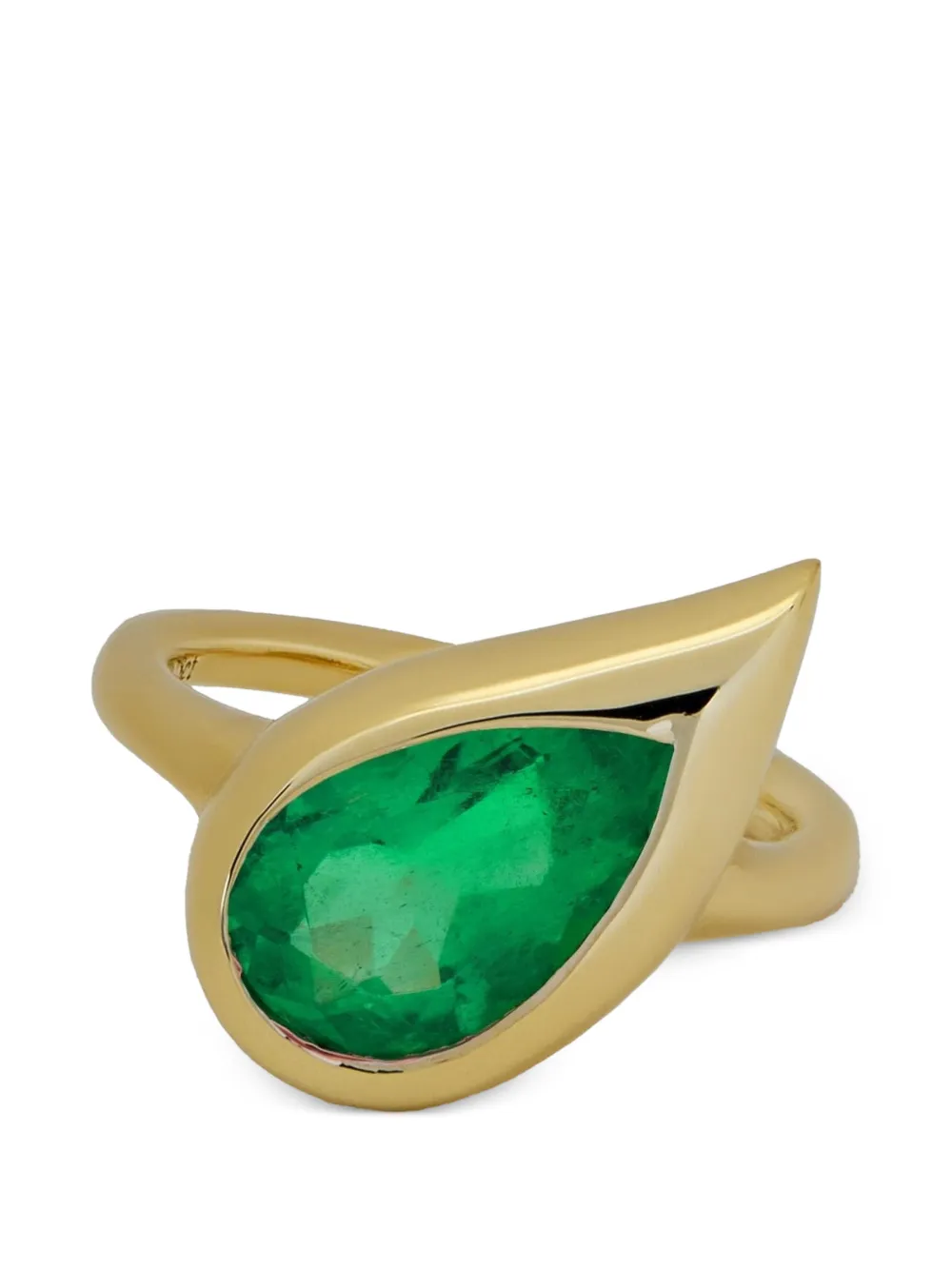 Jewels Aficionado Mika emerald pinky ring - Oro