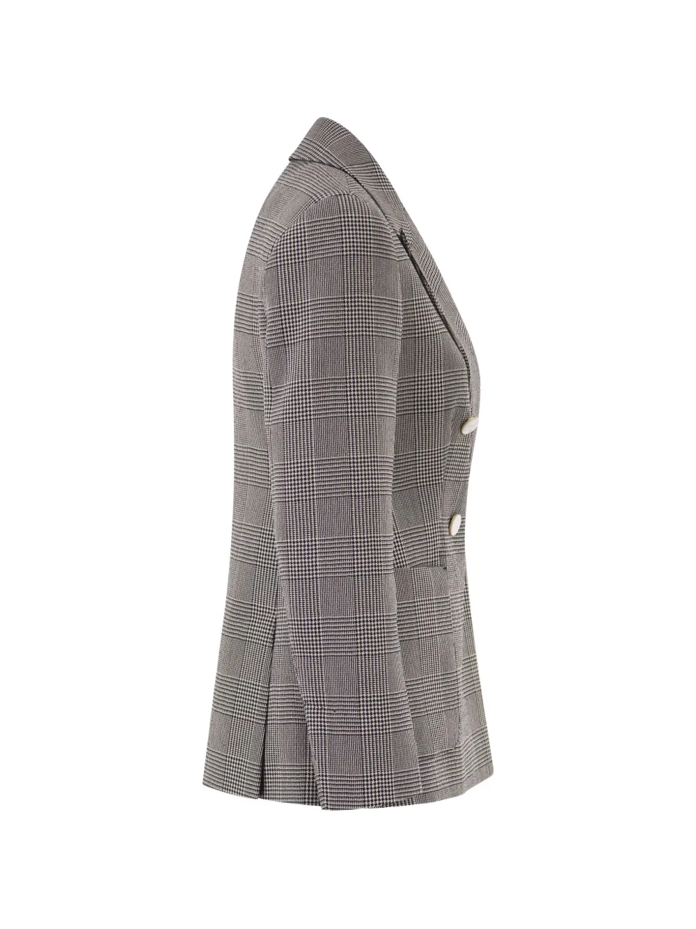 Max Mara Prince of Wales geruite blazer met dubbele rij knopen Grijs