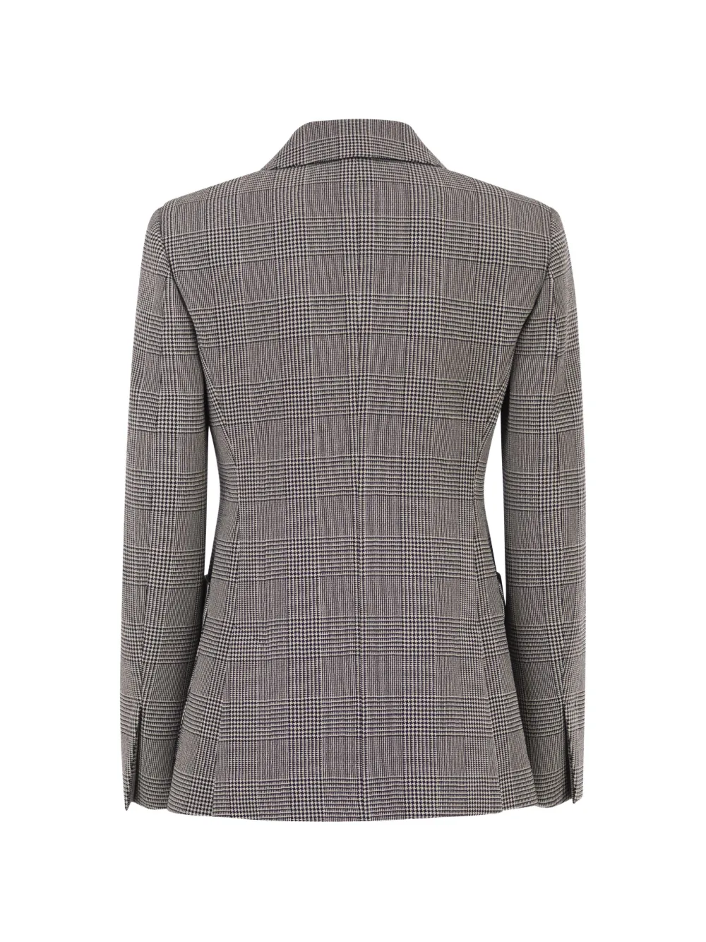 Max Mara Prince of Wales geruite blazer met dubbele rij knopen Grijs