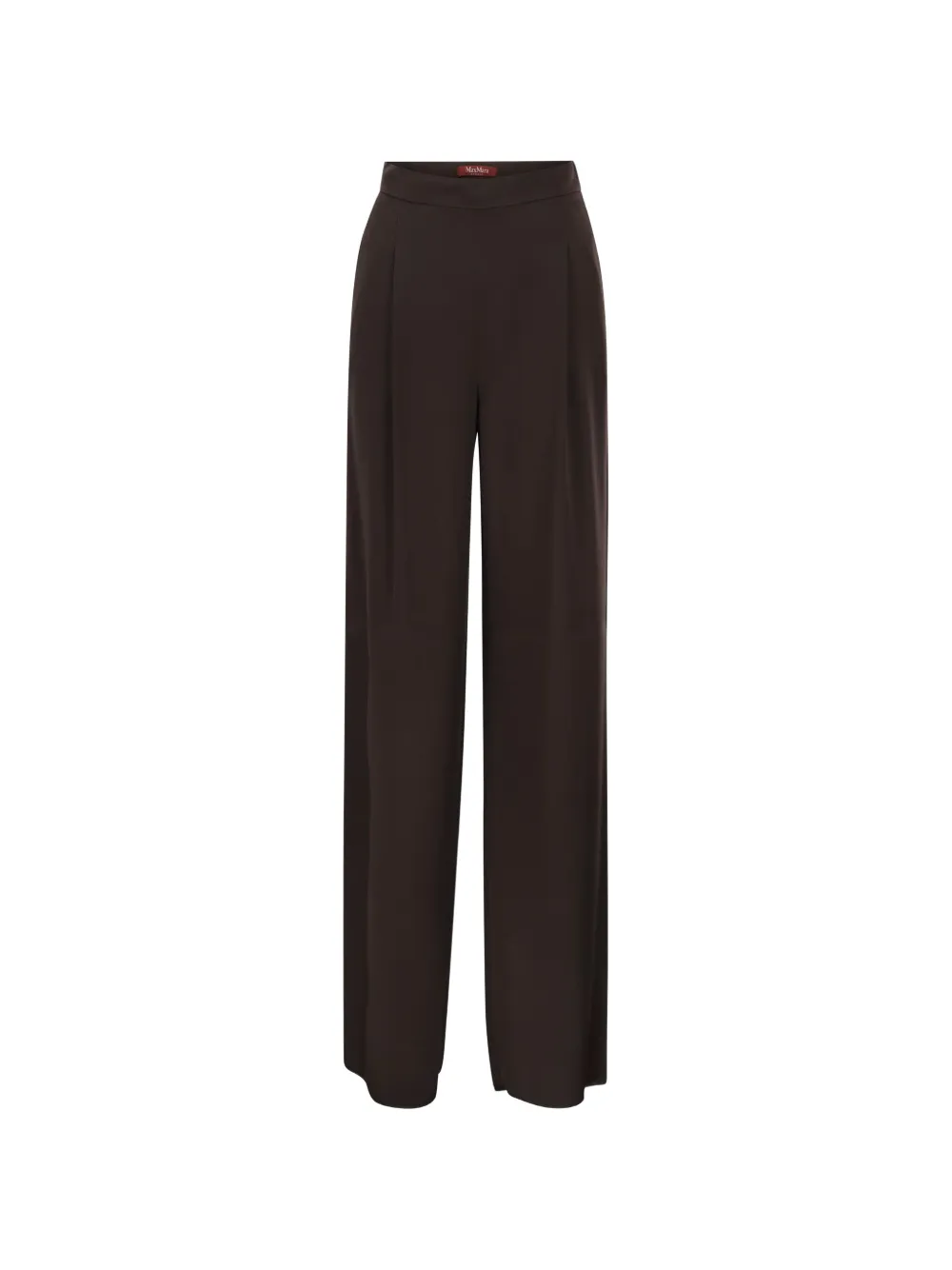 Max Mara Crêpe-textured Palazzo Pants In Black