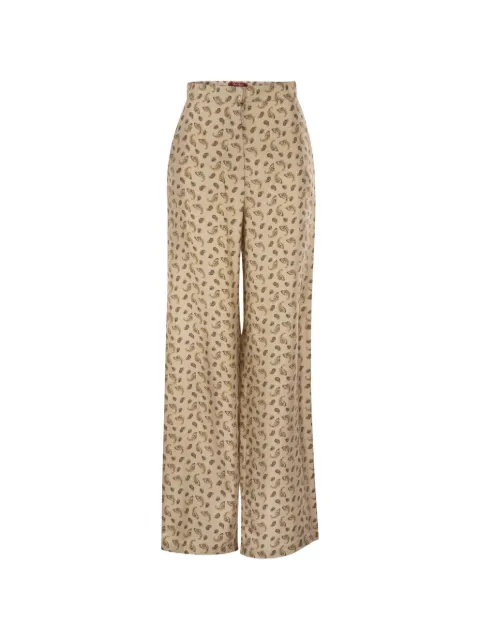 Max Mara pantalones palazzo con estampado de cachemira