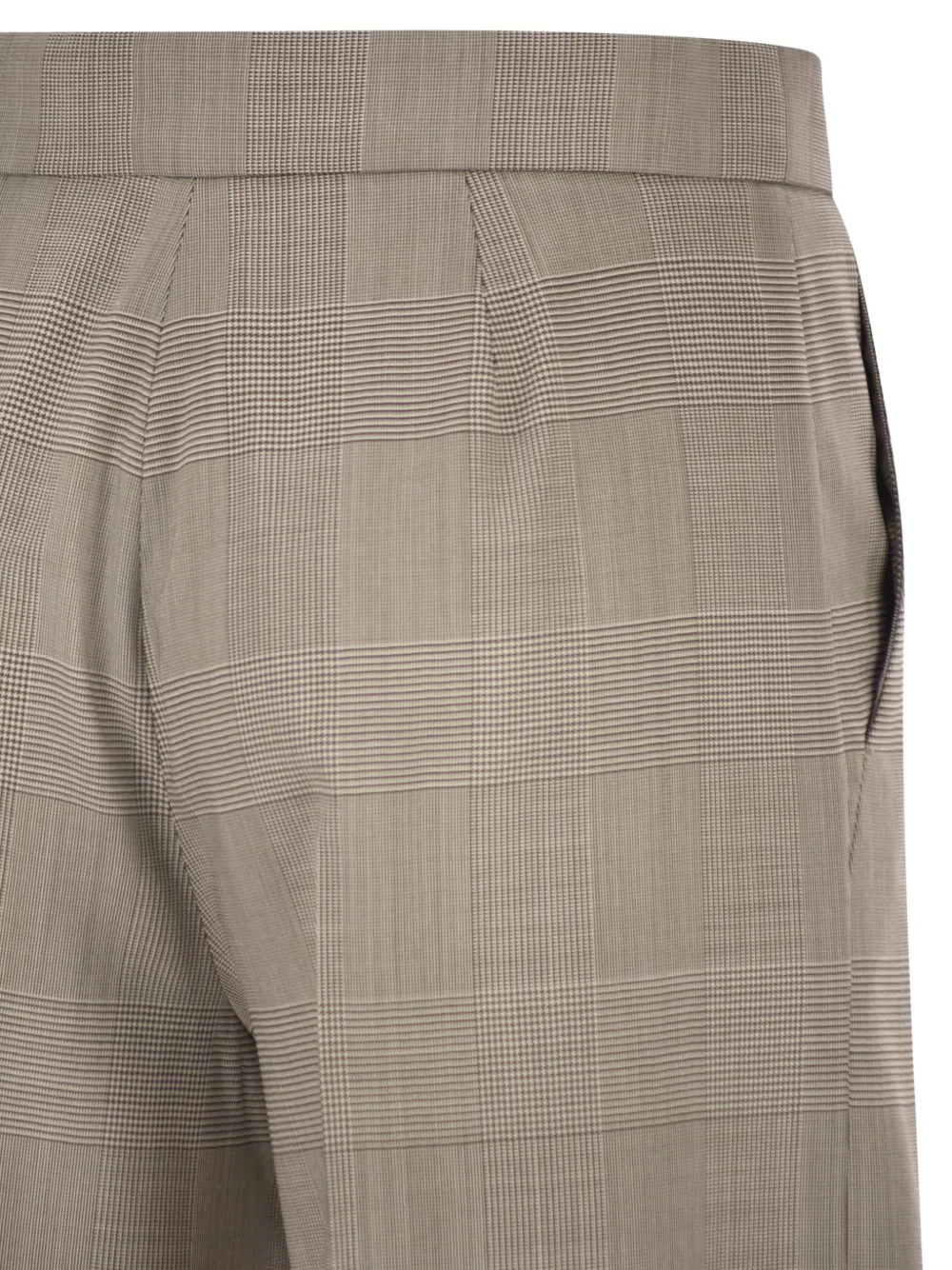 Max Mara Geruite broek Beige