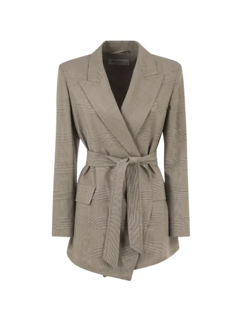 Max Mara Prince of Wales belted blazer