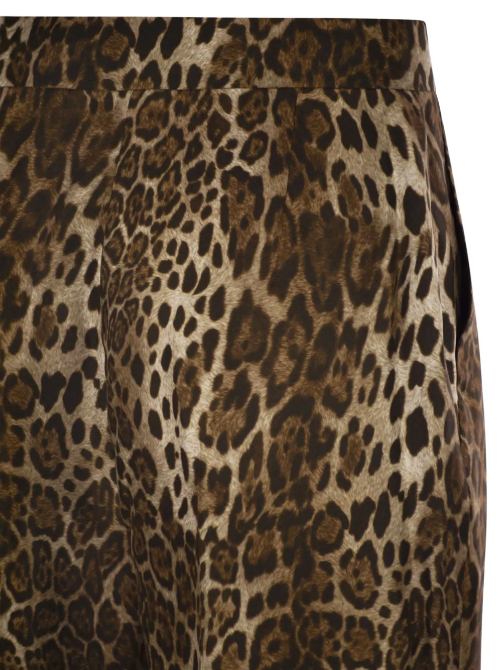 Max Mara Zijden broek met print Beige