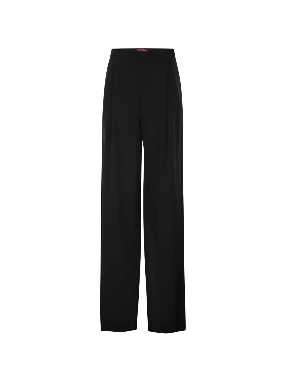Max Mara crêpe-textured palazzo pants - Black