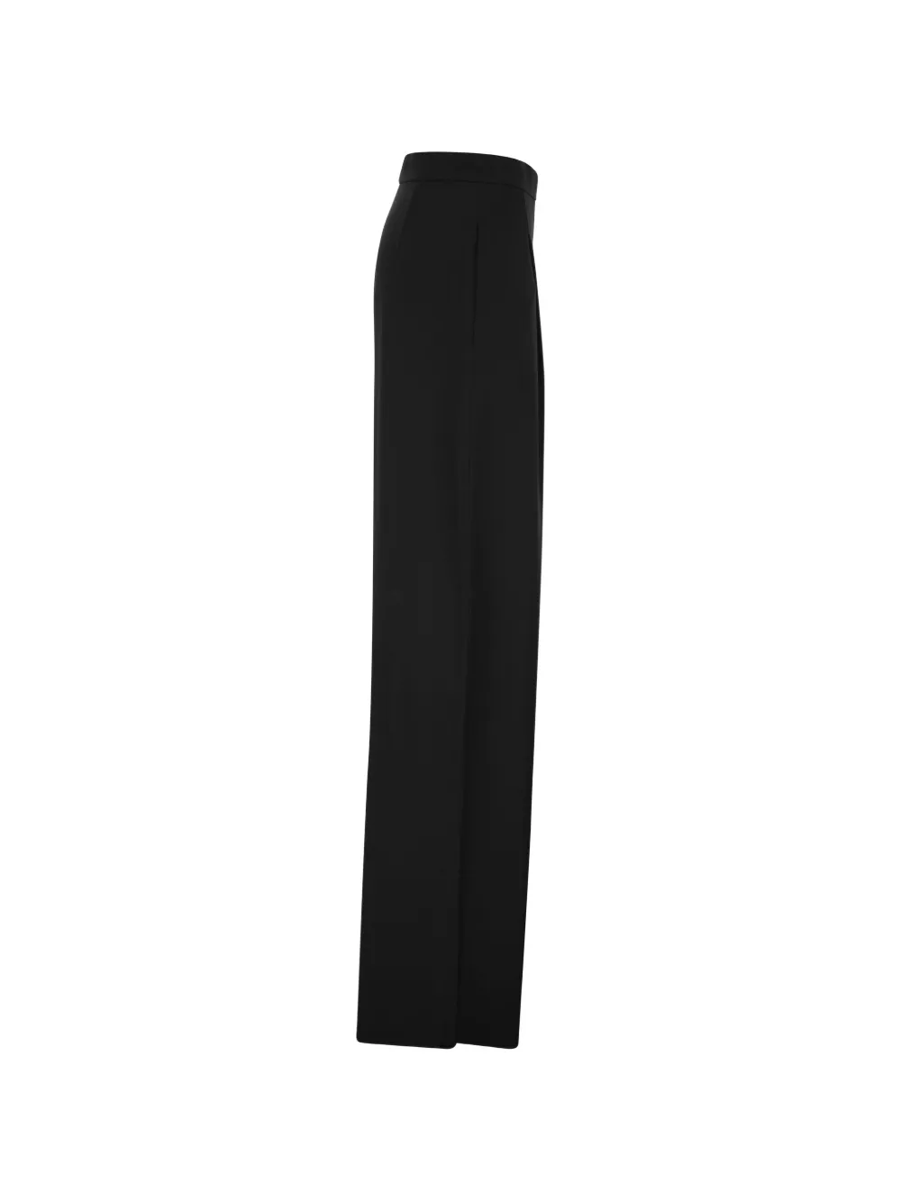 Max Mara Palazzo broek met crêpe textuur Zwart
