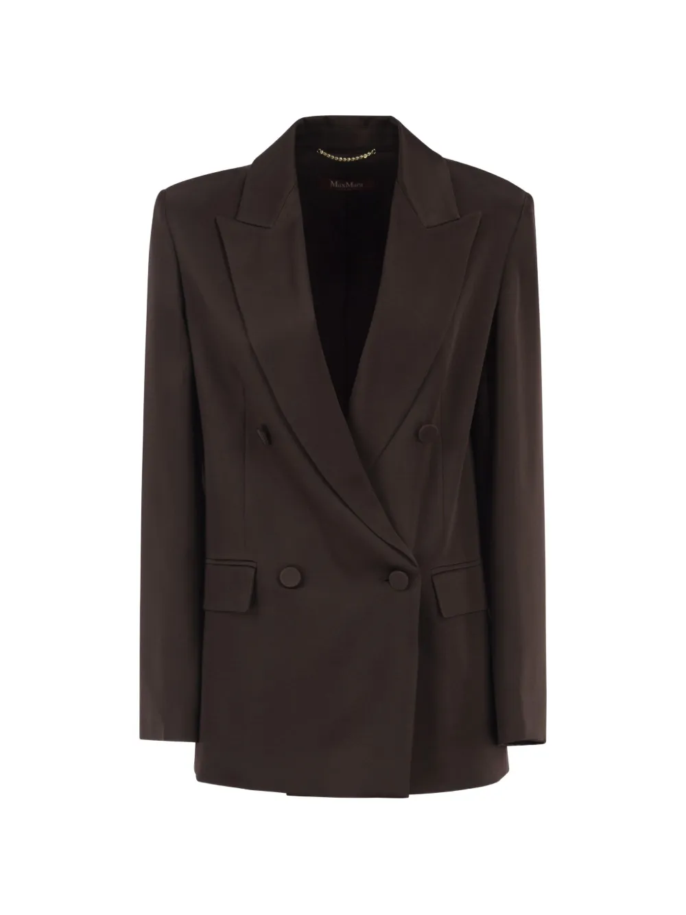 Max Mara double-breasted peak-lapel blazer - Braun