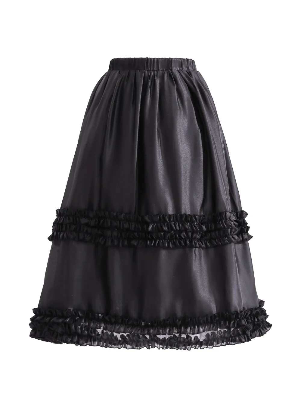 Tulleen Calista rok set met ruches Zwart
