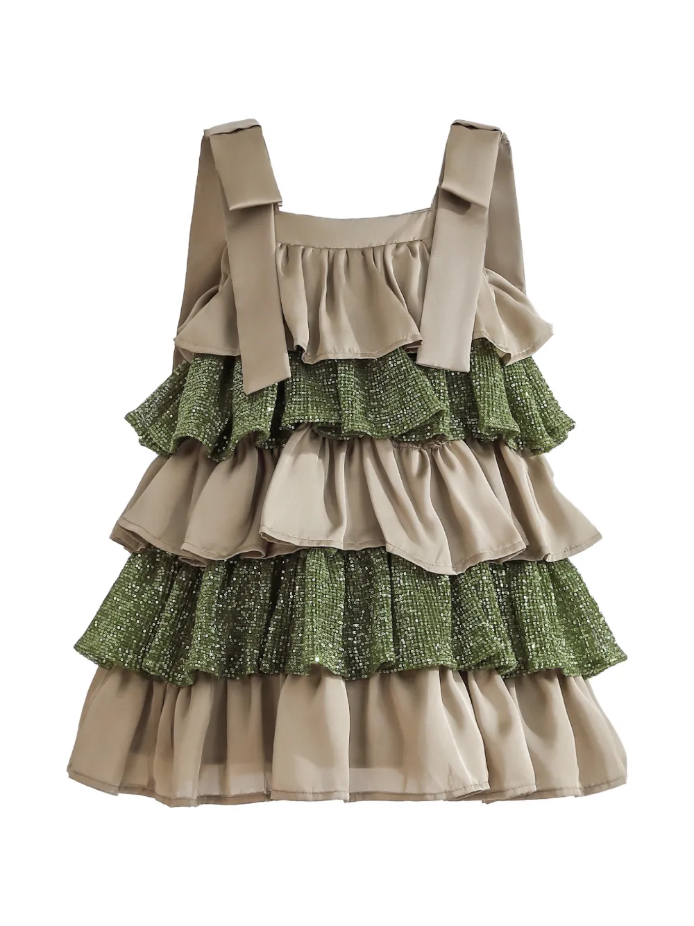 Tulleen Bellamy ruffled sequin-embellished dress - Toni neutri