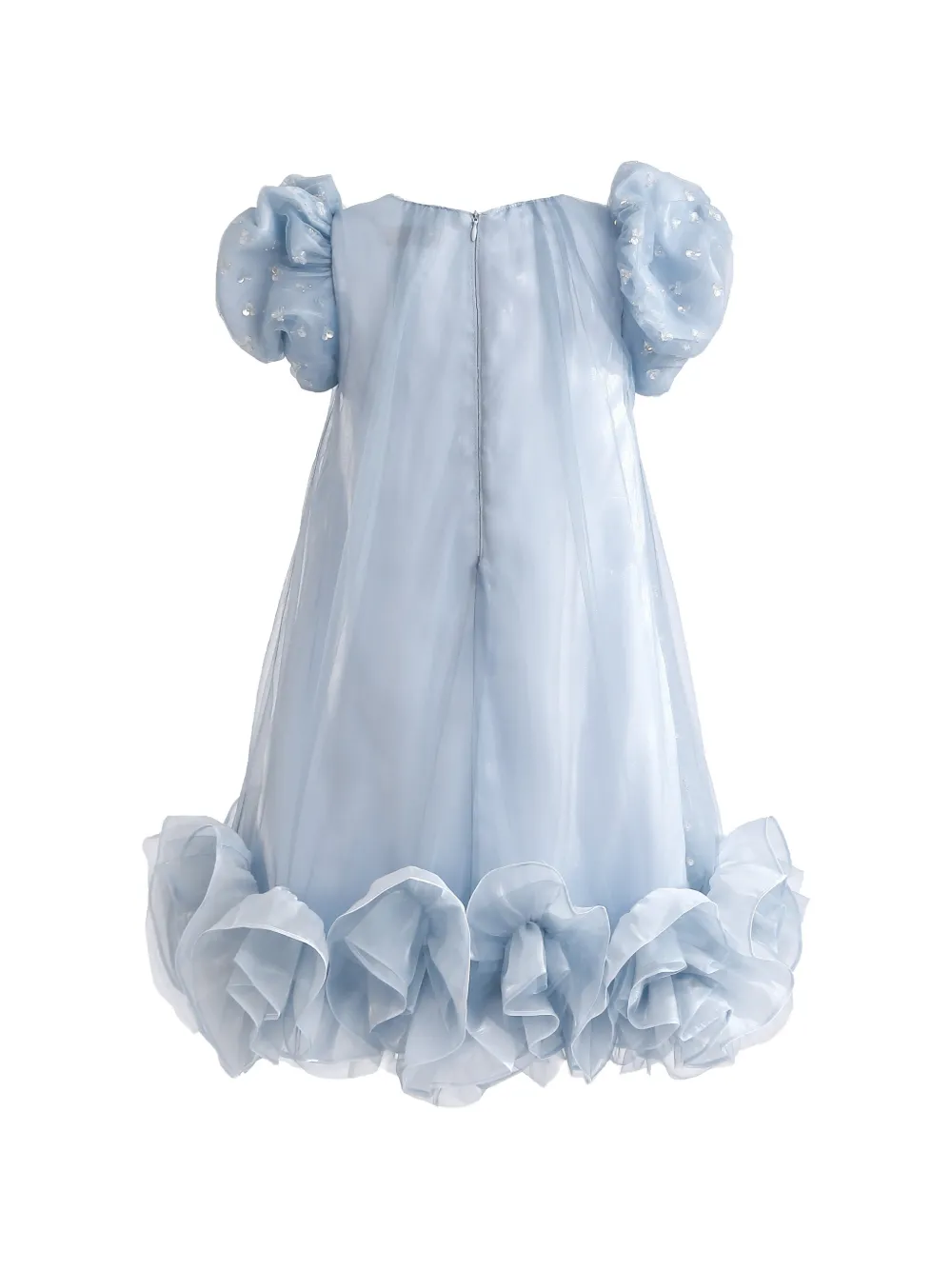 Tulleen Thalina jurk met ruches Blauw