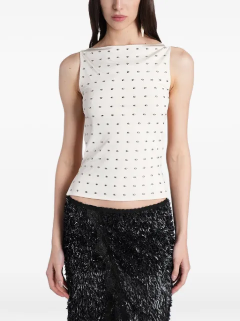 SIEDRES stud-embellished backless top