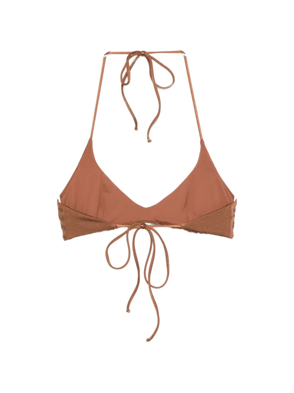 MC2 Saint Barth Hespera verfraaide bikinitop met tijgerprint Bruin
