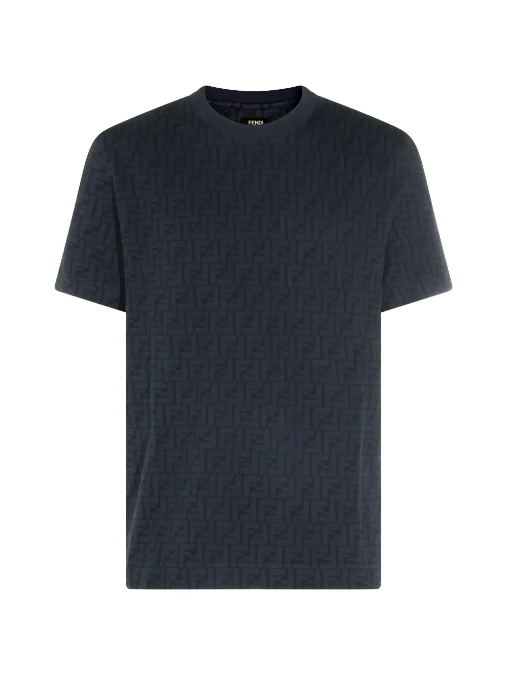 FENDI FF logo-jacquard T-shirt - Blu