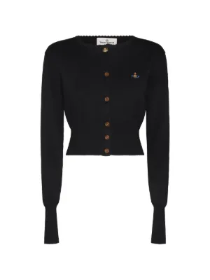 Vivienne Westwood Orb-embroidery Cardigan | Black | FARFETCH