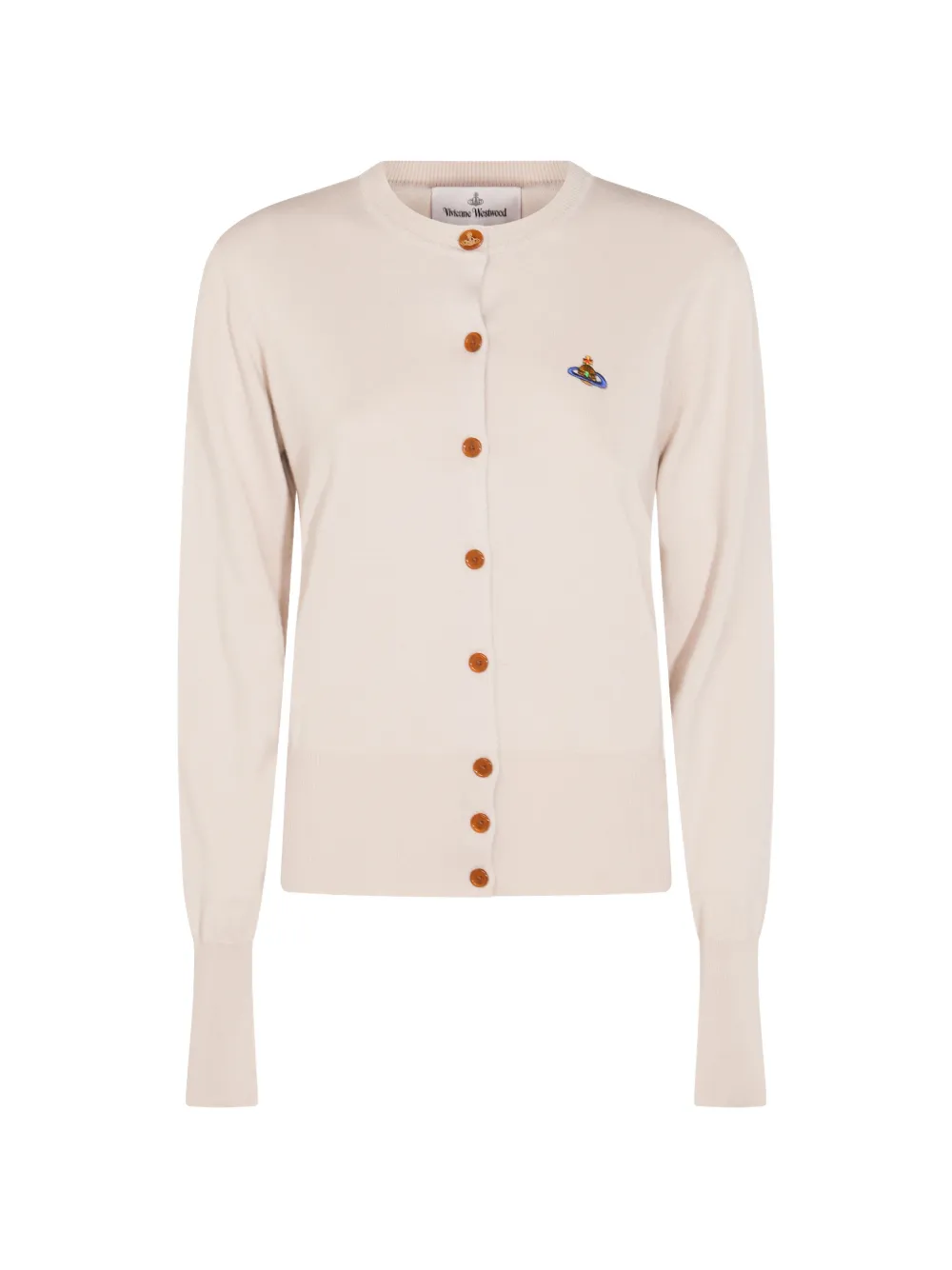 Vivienne Westwood Bea orb-embroidered cardigan - Neutrals
