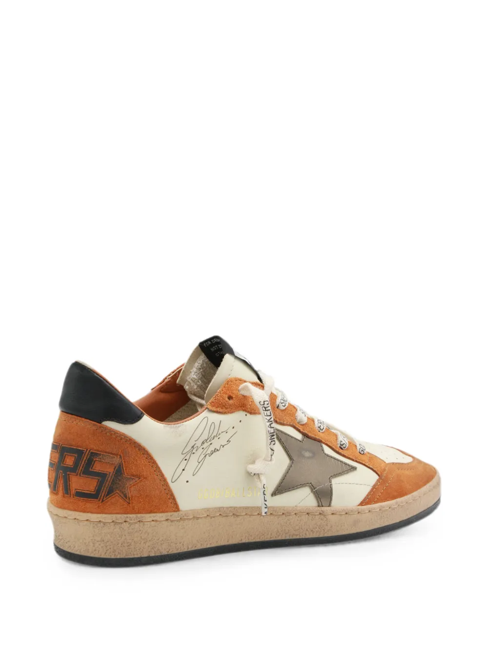 Golden Goose Ball Star distressed-effect leather sneakers Beige