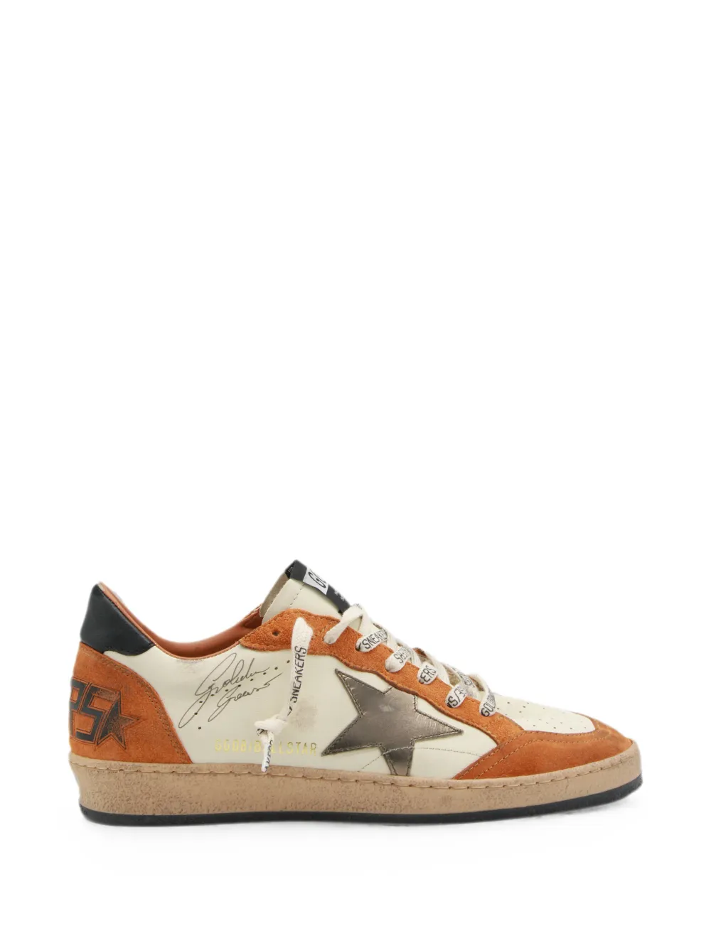 Golden Goose Ball Star distressed-effect leather sneakers - Toni neutri
