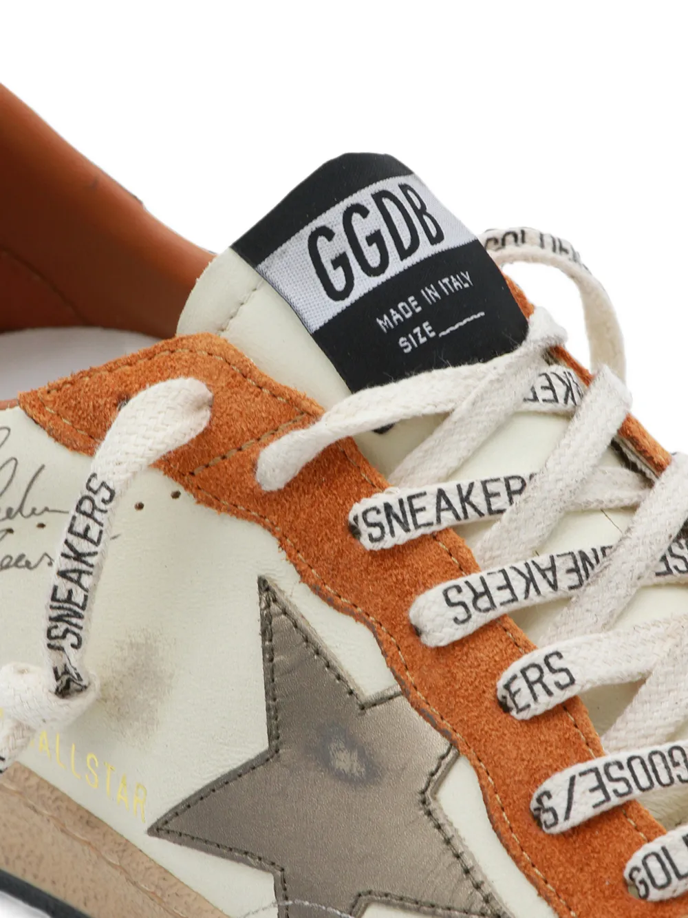 Golden Goose Ball Star distressed-effect leather sneakers Beige