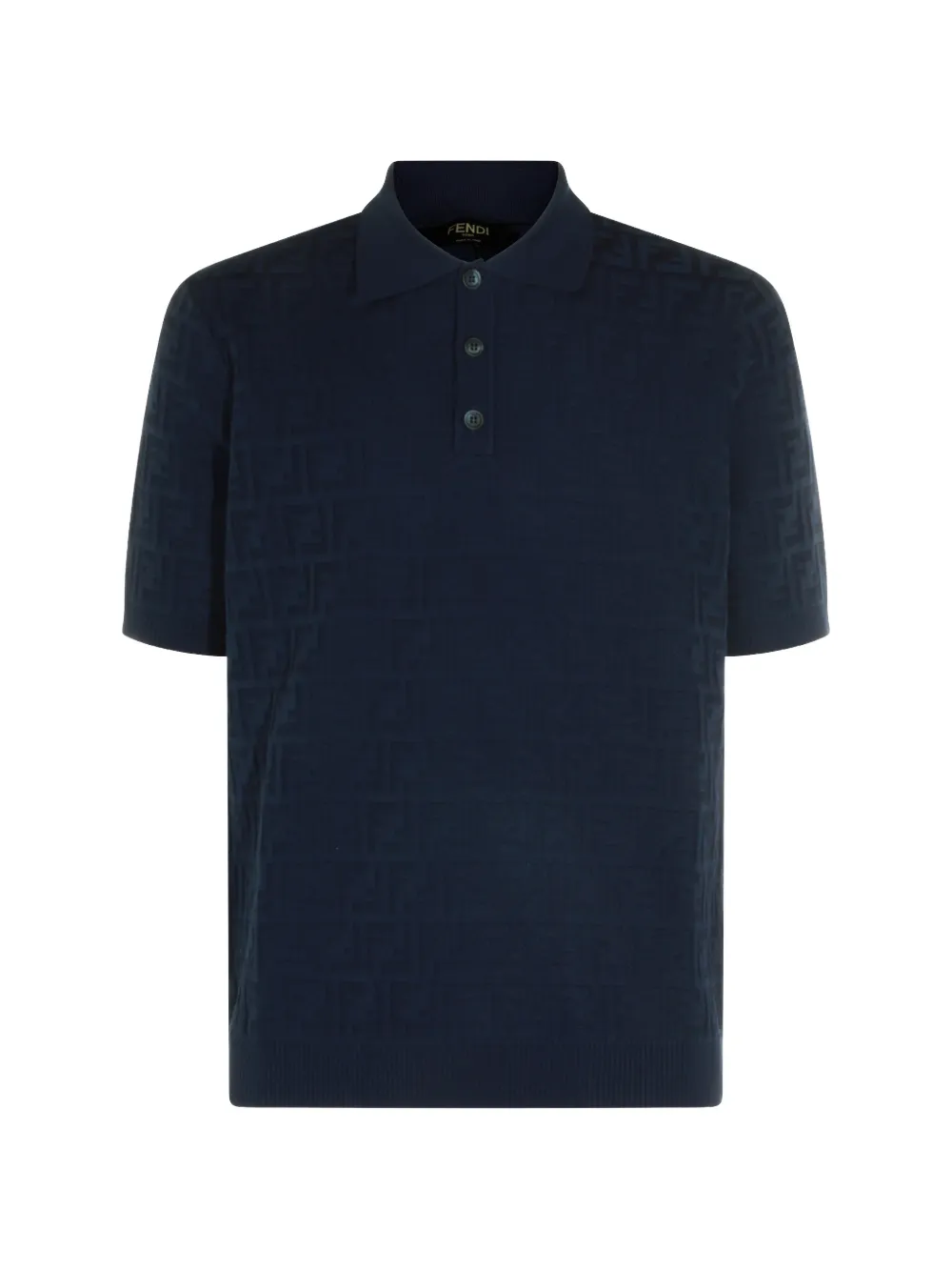 FENDI FF-motif polo shirt - Blu