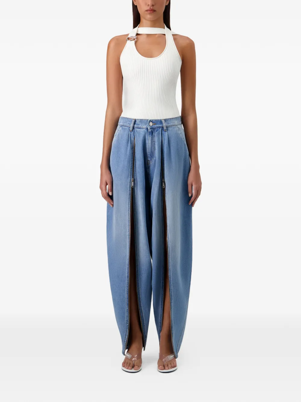 Coperni Sarouel jeans met wijde pijpen Blauw