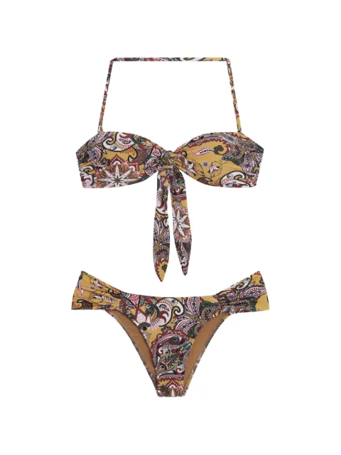 Triya Conjunto de biquíni com estampa paisley