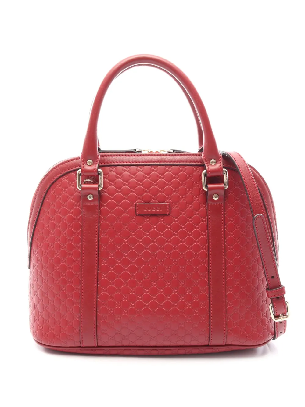 Gucci Pre-Owned 2016-2026 mittelgroße Microguccissima Dome Satchel-Tasche - Rot