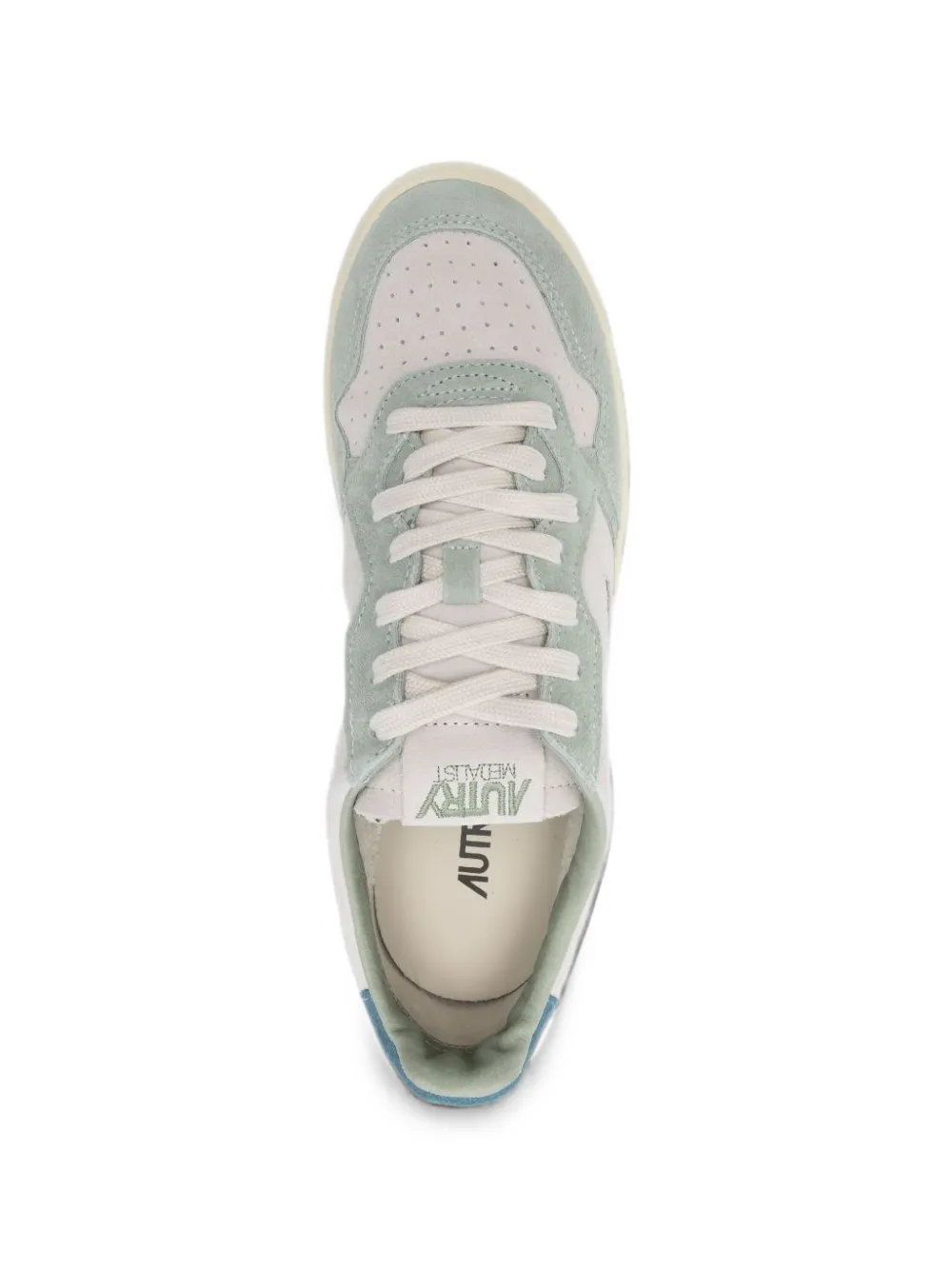 Autry Medalist panelled leather sneakers Beige