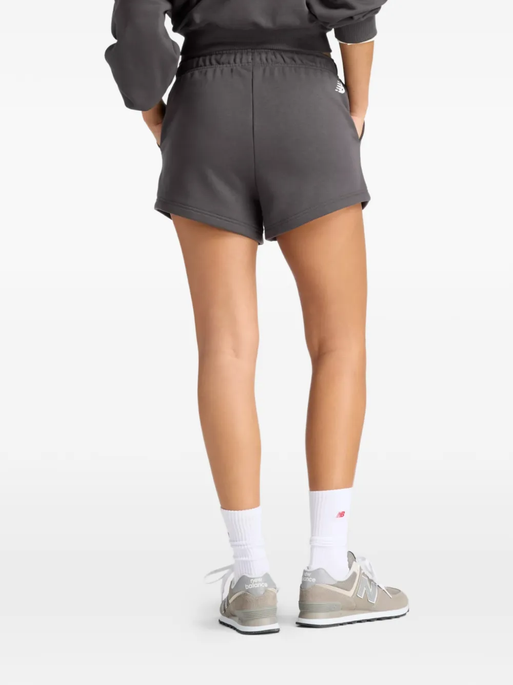 New Balance Trackside French Terry shorts Grijs