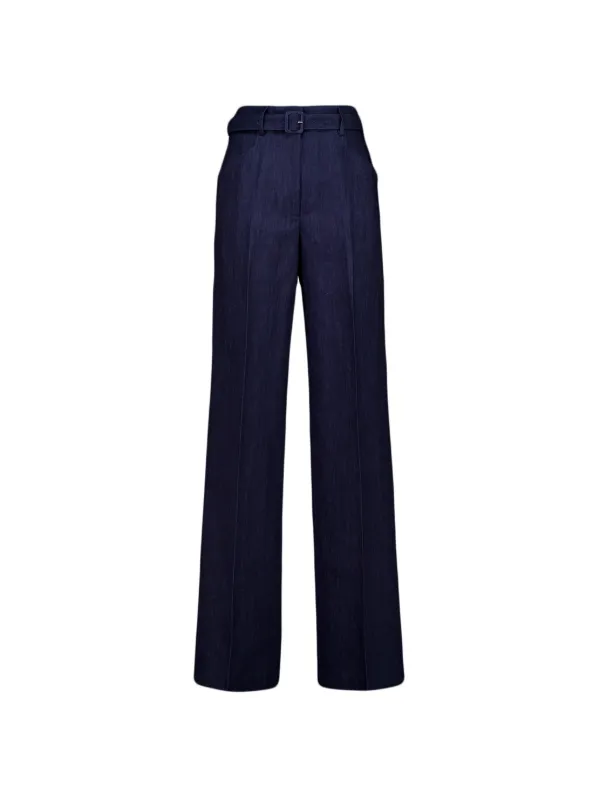 Gabriela Hearst Belted Norman Trousers in Blue