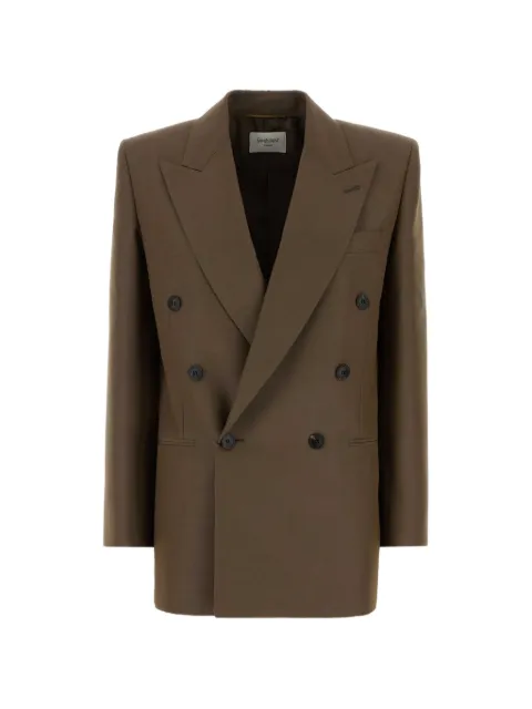 Saint Laurent peaked-lapel double-breasted  blazer