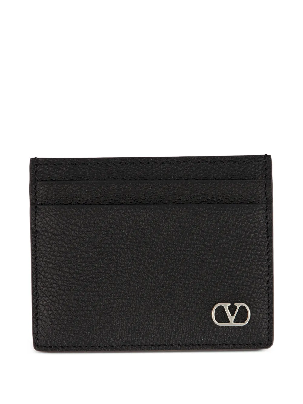 Valentino Garavani VLogo Signature leather card holder - Nero