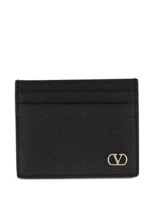 Valentino Garavani Vロゴ レザー マネークリップ 財布 | ブラック