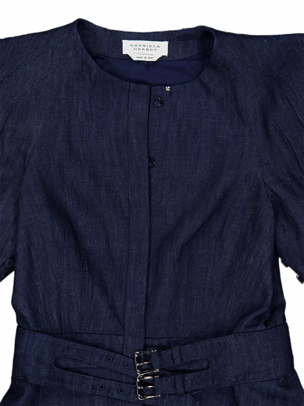 Gabriela Hearst Patricia midi-jurk met ceintuur Blauw
