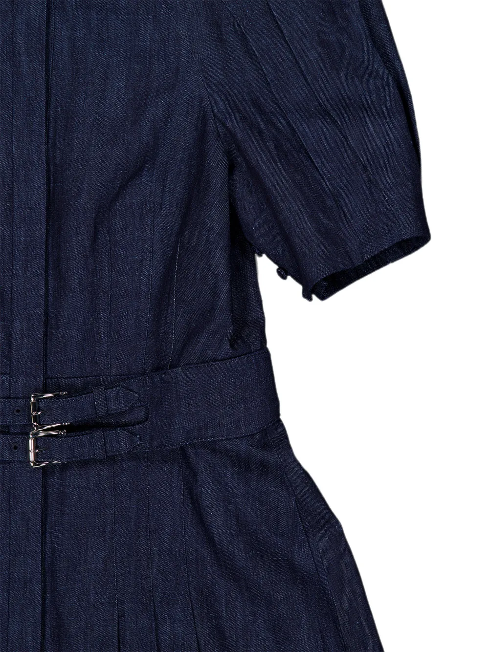 Gabriela Hearst Patricia midi-jurk met ceintuur Blauw