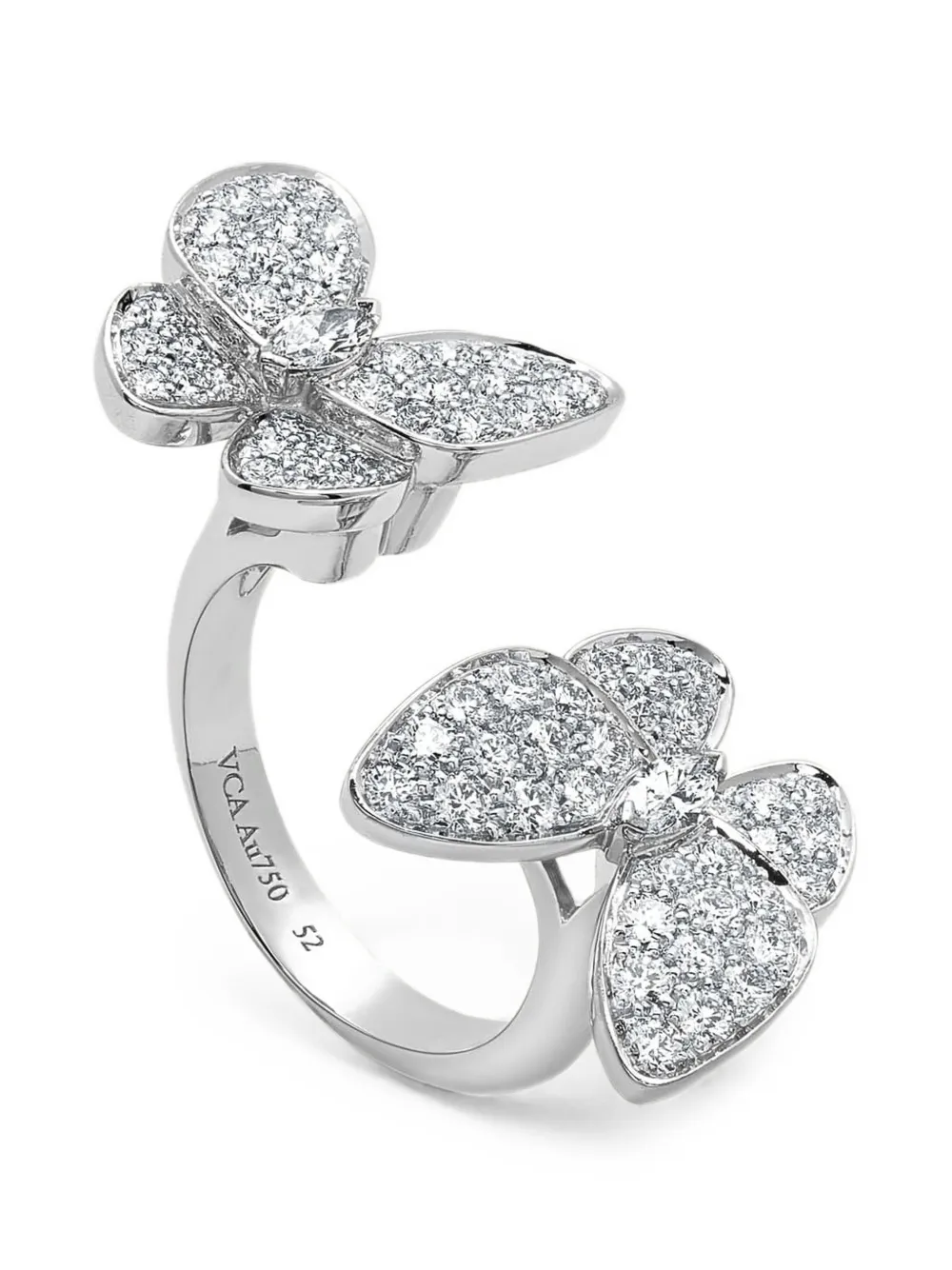 Van Cleef & Arpels Pre-Owned Between The Finger Two Butterfly diamond ring - Argento