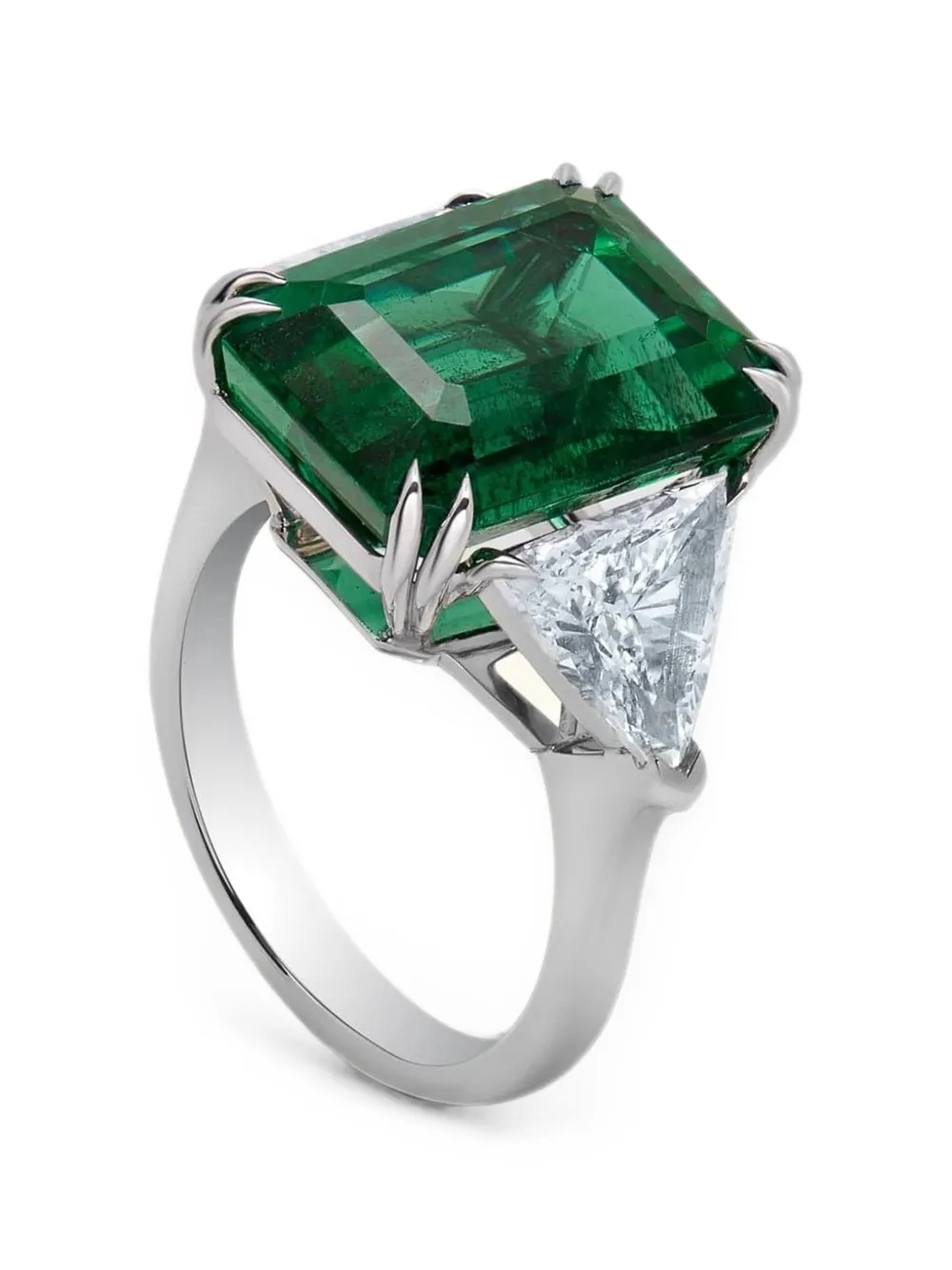 Jewels Aficionado Anello con smeraldo e diamanti - Argento