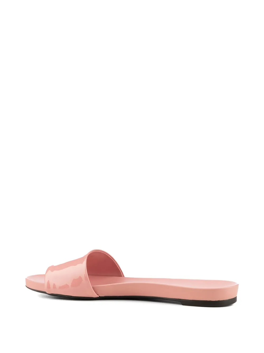 Prada patent-finish slip-on sandals Roze