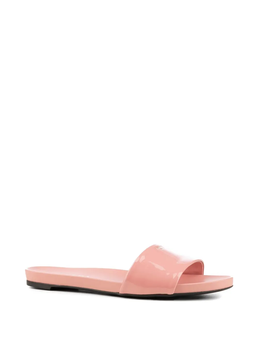 Prada patent-finish slip-on sandals Roze