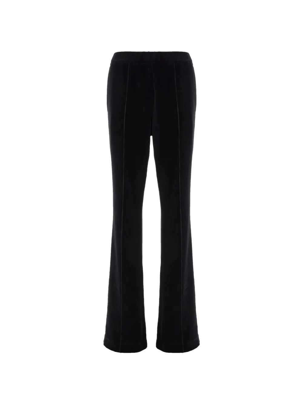 TOM FORD logo-embroidered velvet trousers - Black