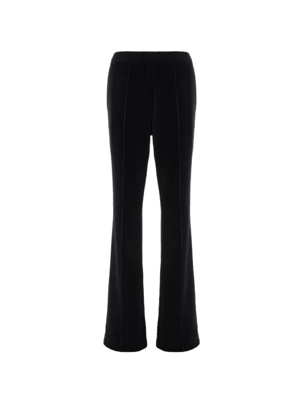 Tom Ford Logo-embroidered Velvet Trousers in Black