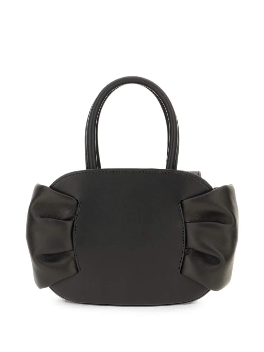 Ferragamo Leren shopper met strikdetail Zwart