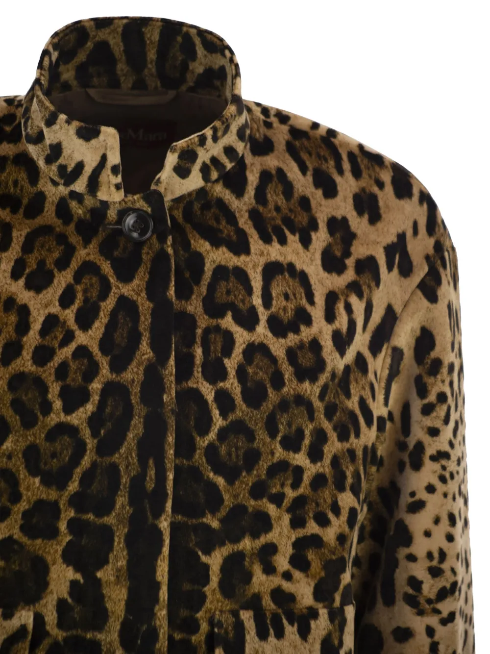 Max Mara Tedro cropped jack met luipaardprint Beige