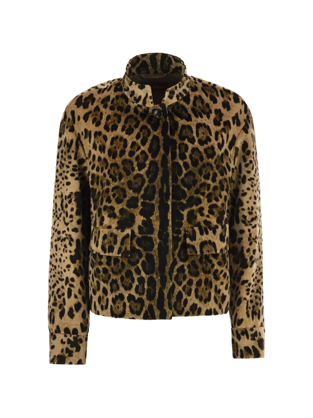 Max Mara animal-print cropped jacket - Toni neutri