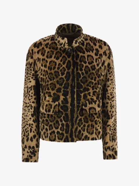 Max Mara Tedro leopard-print cropped jacket