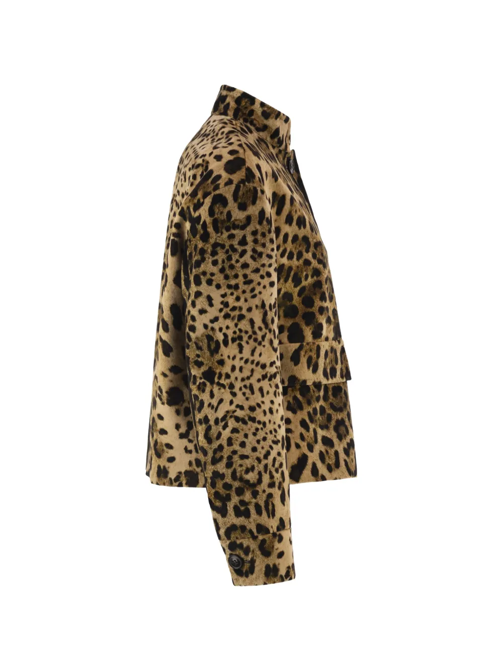 Max Mara Tedro cropped jack met luipaardprint Beige